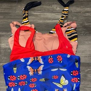 Lot of 4 bathing suit tops